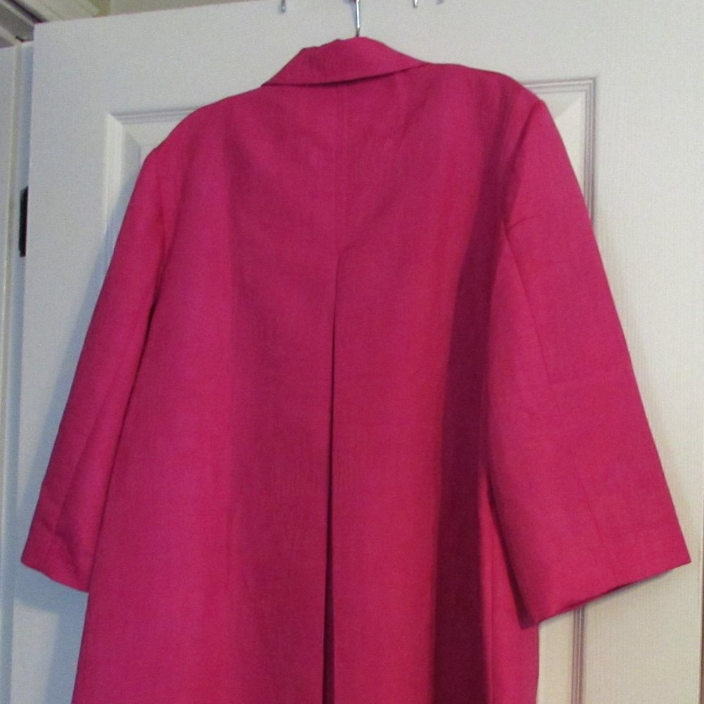 NWT  CHICO'S Lined Summer Coat In Wild Orchid Color  Size 2 (10 - 12) - Picture 5 of 6